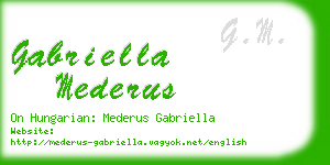 gabriella mederus business card